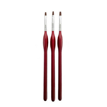 Icky Sticky 14018 Synthetic Flat Detail Paint Brush Set